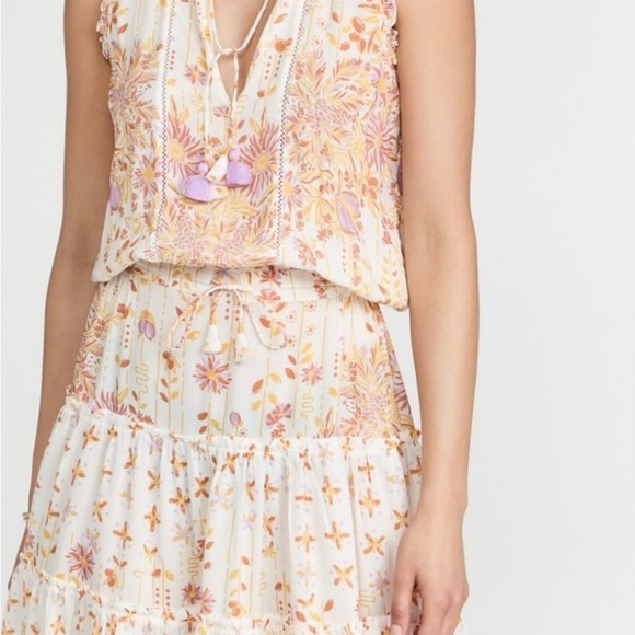 Poupette St. Barth Clara Cream Sleeveless V-Neck Sundress Size small - Picture 2 of 7